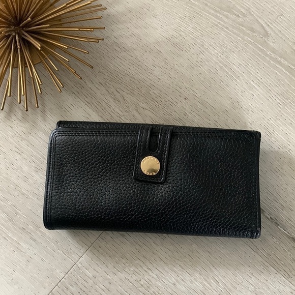 Michael Kors black‎ wallet gold hardware leather - Picture 1 of 10